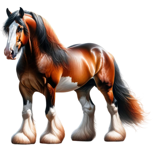 Brown Horse Draft Breed Strong Powerful Vinyl Sticker Decal