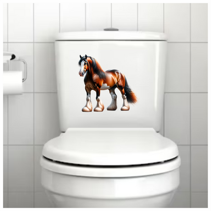 Brown Horse Draft Breed Strong Powerful Vinyl Sticker Decal