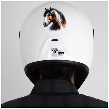 Brown White Horse Shire Breed Vinyl Sticker Decal