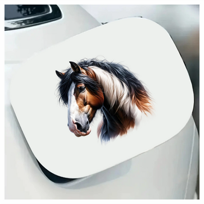 Brown White Horse Shire Breed Vinyl Sticker Decal