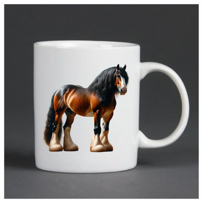 Brown Horse Clydesdale Strong Hairy Vinyl Sticker Decal