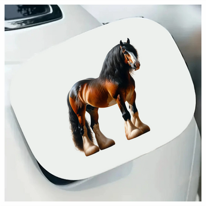 Brown Horse Clydesdale Strong Hairy Vinyl Sticker Decal