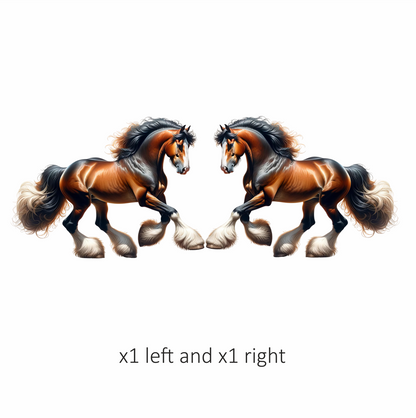 Brown Horse Draft Shire Strong Vinyl Sticker Decal