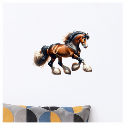 Brown Horse Draft Shire Strong Vinyl Sticker Decal