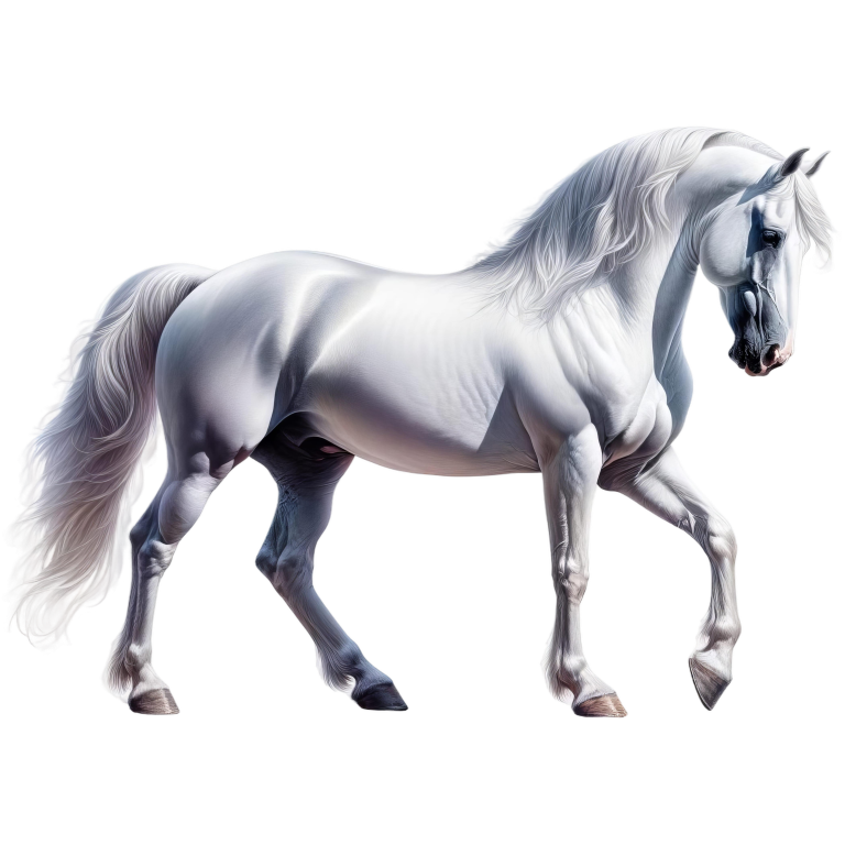 White Horse Andalusian Strong Graceful Elegant Vinyl Sticker Decal