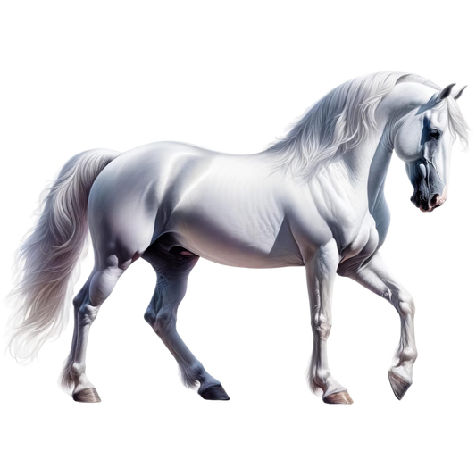 White Horse Andalusian Strong Graceful Elegant Vinyl Sticker Decal