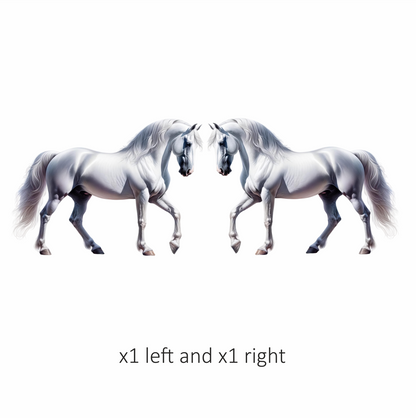 White Horse Andalusian Strong Graceful Elegant Vinyl Sticker Decal