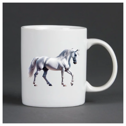 White Horse Andalusian Strong Graceful Elegant Vinyl Sticker Decal