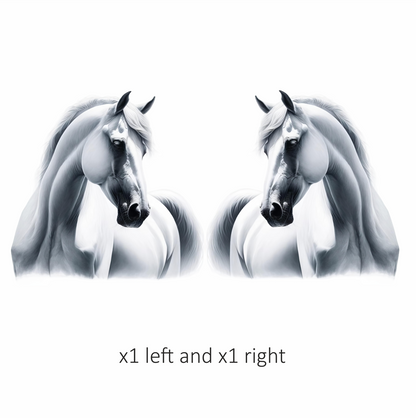 White Horse Arabian Portrait Side Vinyl Sticker Decal