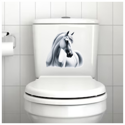 White Horse Arabian Portrait Side Vinyl Sticker Decal