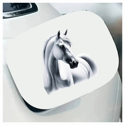 White Horse Arabian Portrait Side Vinyl Sticker Decal
