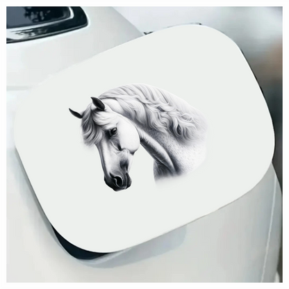 White Horse Andalusian Portrait Graceful Vinyl Sticker Decal