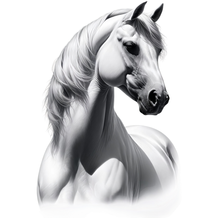 White Horse Arabian Strong Elegant Graceful Vinyl Sticker Decal