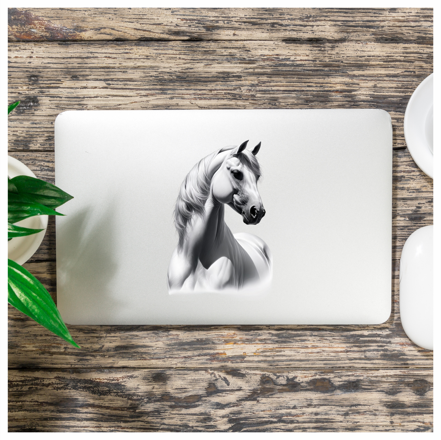 White Horse Arabian Strong Elegant Graceful Vinyl Sticker Decal