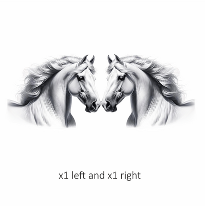 White Horse Andalusian Head Portrait Vinyl Sticker Decal