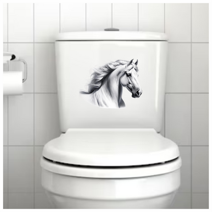 White Horse Andalusian Head Portrait Vinyl Sticker Decal