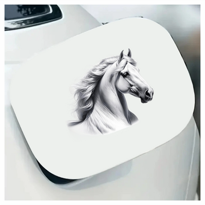White Horse Andalusian Head Portrait Vinyl Sticker Decal
