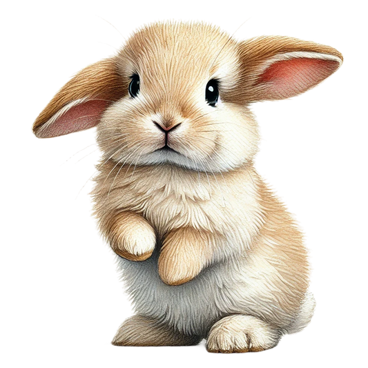 Beige Rabbit Cute Lop Bunny Vinyl Sticker Decal