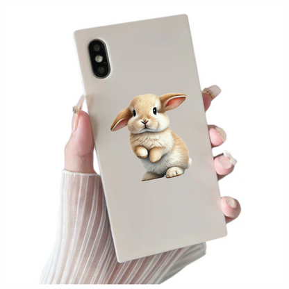 Beige Rabbit Cute Lop Bunny Vinyl Sticker Decal