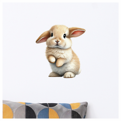 Beige Rabbit Cute Lop Bunny Vinyl Sticker Decal