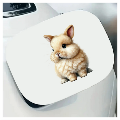 Cream Bunny Rabbit Fluffy Cute Vinyl Sticker Decal