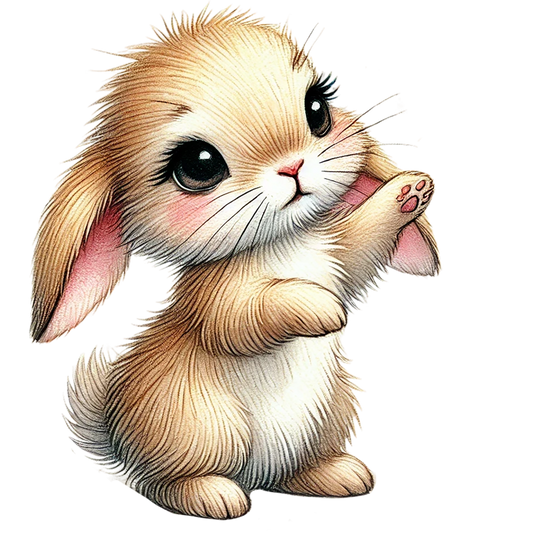 Brown Bunny Cute Drawing Animal Vinyl Sticker Decal