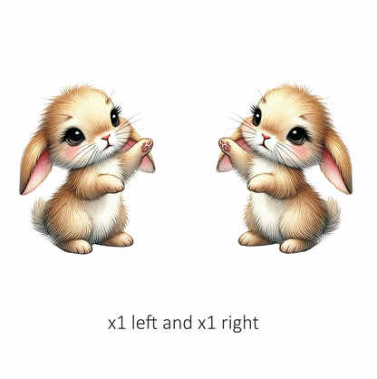 Brown Bunny Cute Drawing Animal Vinyl Sticker Decal