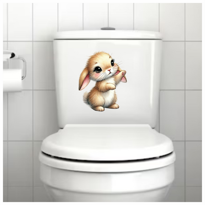 Brown Bunny Cute Drawing Animal Vinyl Sticker Decal