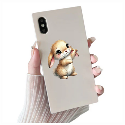 Brown Bunny Cute Drawing Animal Vinyl Sticker Decal