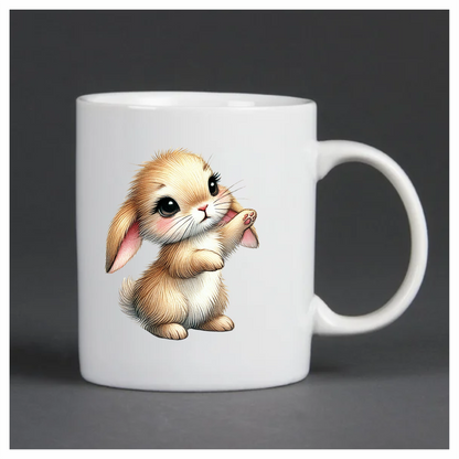 Brown Bunny Cute Drawing Animal Vinyl Sticker Decal