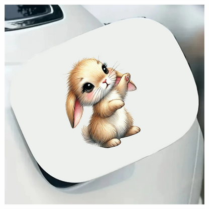 Brown Bunny Cute Drawing Animal Vinyl Sticker Decal