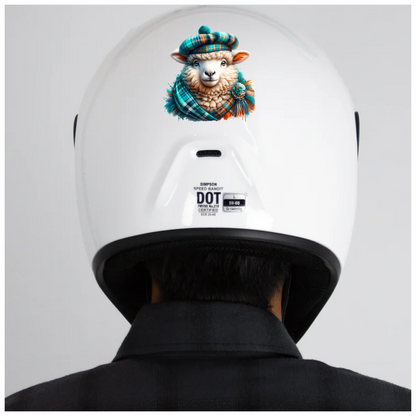Teal Sheep Scottish Highland Vinyl Sticker Decal