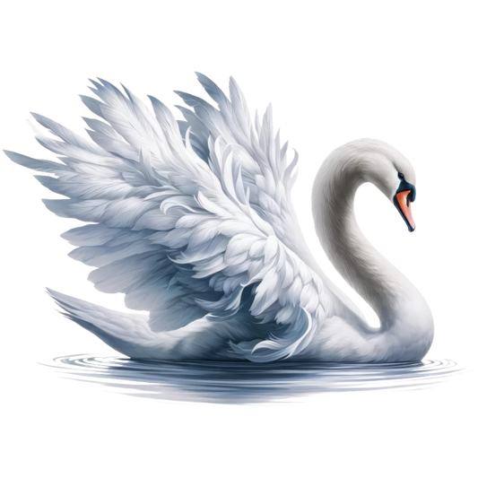 White Swan Water Bird Graceful Elegant Vinyl Sticker Decal