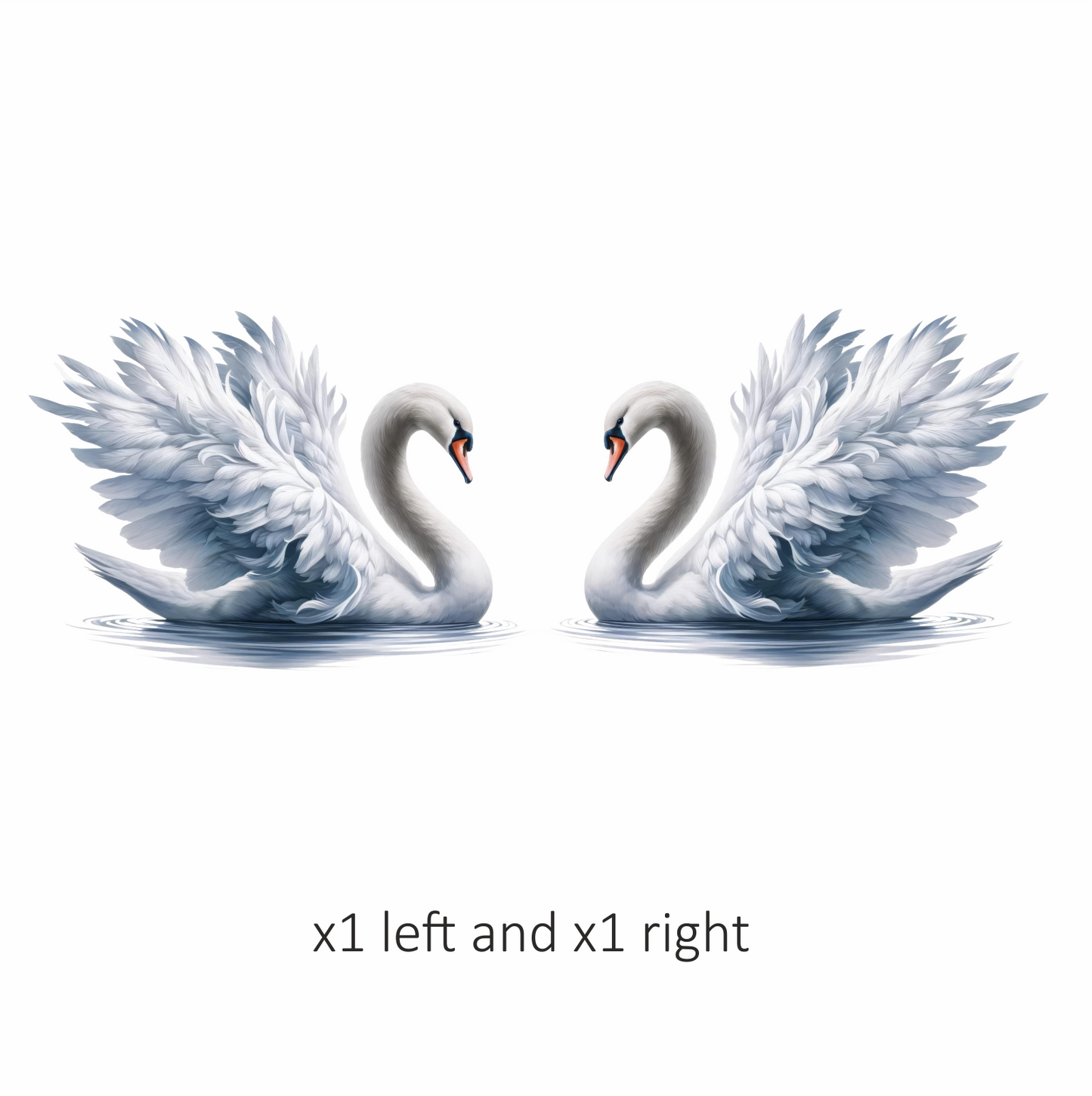 White Swan Water Bird Graceful Elegant Vinyl Sticker Decal