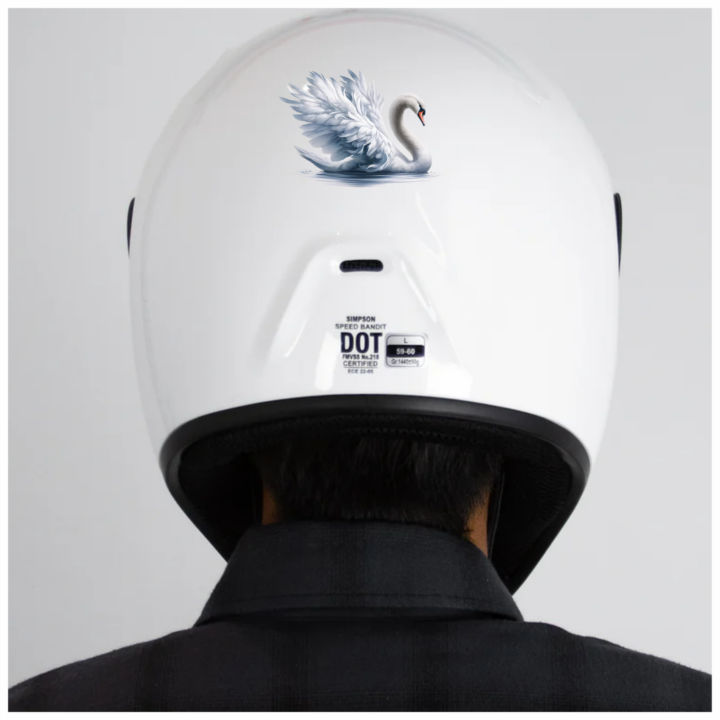 White Swan Water Bird Graceful Elegant Vinyl Sticker Decal