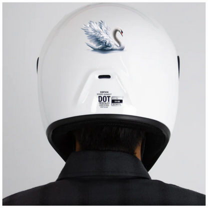 White Swan Water Bird Graceful Elegant Vinyl Sticker Decal