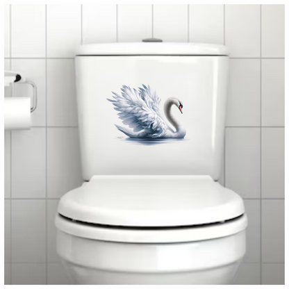 White Swan Water Bird Graceful Elegant Vinyl Sticker Decal