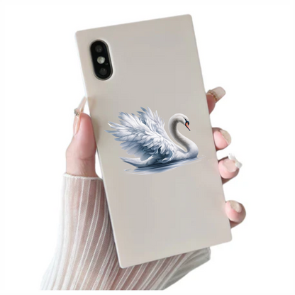 White Swan Water Bird Graceful Elegant Vinyl Sticker Decal