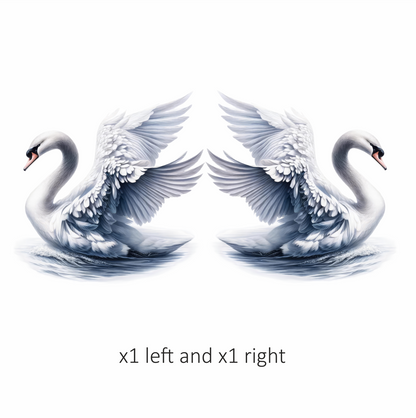 White Swan Water Wings Spread Vinyl Sticker Decal