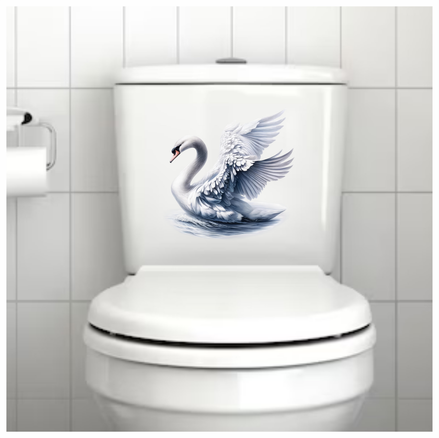 White Swan Water Wings Spread Vinyl Sticker Decal