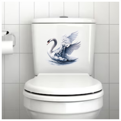 White Swan Water Wings Spread Vinyl Sticker Decal