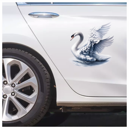 White Swan Water Wings Spread Vinyl Sticker Decal