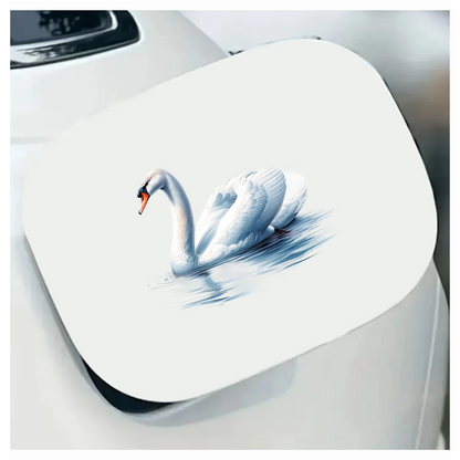 White Swan Water Ripples Reflection Vinyl Sticker Decal