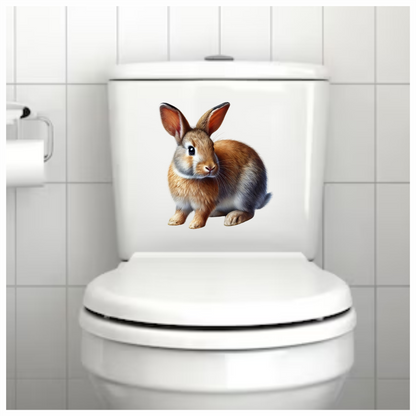 Brown Rabbit Small Mammal Cute Vinyl Sticker Decal