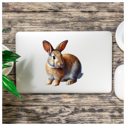 Brown Rabbit Small Mammal Cute Vinyl Sticker Decal