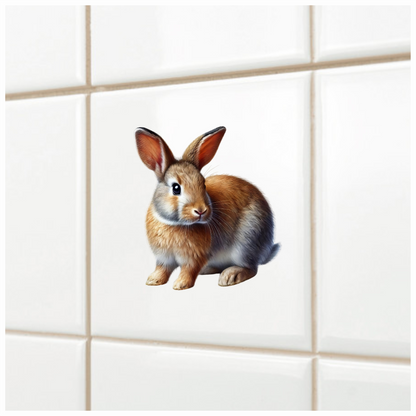 Brown Rabbit Small Mammal Cute Vinyl Sticker Decal