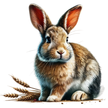 Brown Rabbit Farm Wheat Field Vinyl Sticker Decal