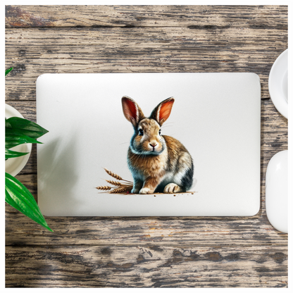 Brown Rabbit Farm Wheat Field Vinyl Sticker Decal