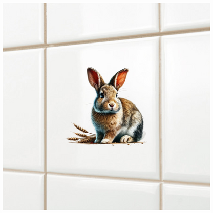 Brown Rabbit Farm Wheat Field Vinyl Sticker Decal