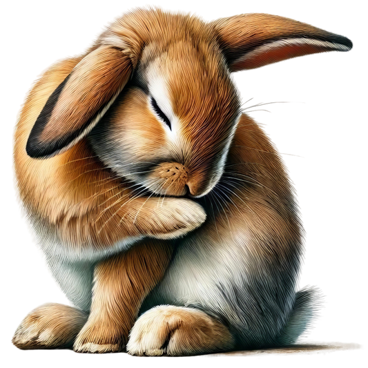 Brown Rabbit Lop Sitting Cute Vinyl Sticker Decal